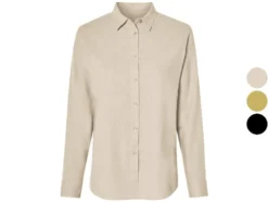 Damen Bluse mit Leinen