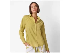 Damen Bluse mit Leinen