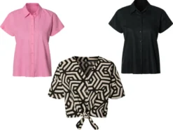 Damen Bluse mit Leinen