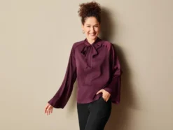 Damen Bluse, mit Raglanärmeln