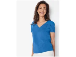 Damen Bluse, mit V-Ausschnitt