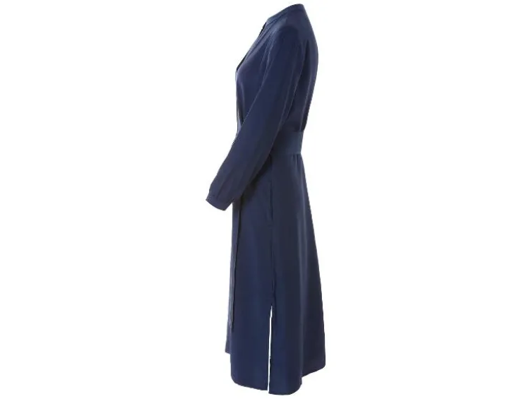Damen Blusenkleid, Midi-Länge, leicht ausgestellt geschnitten