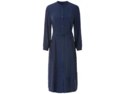 Damen Blusenkleid, Midi-Länge, leicht ausgestellt geschnitten