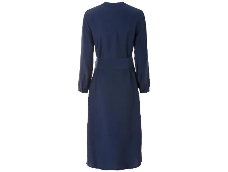 Damen Blusenkleid, Midi-Länge, leicht ausgestellt geschnitten