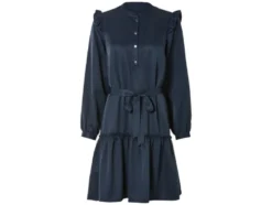 Damen Blusenkleid mit Bindegürtel in der Taille