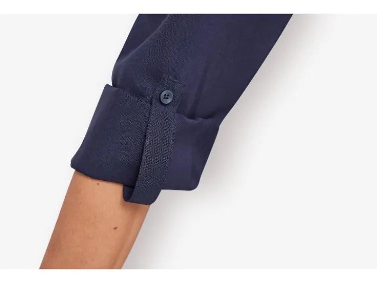 Damen Blusenkleid, mit Krempelfunktion