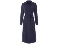 Damen Blusenkleid, mit Krempelfunktion