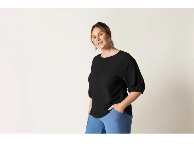 Damen Blusenshirt mit mittlerer Ziernaht