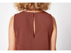 Damen Blusentop, mit leichter Crêpe-Struktur