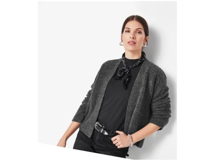 Damen Bouclé-Strickcardigan