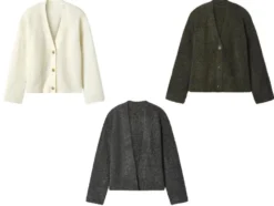 Damen Bouclé-Strickcardigan
