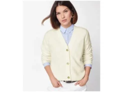 Damen Bouclé-Strickcardigan