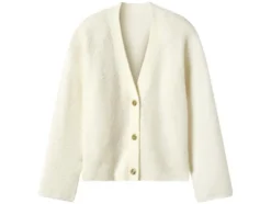 Damen Bouclé-Strickcardigan