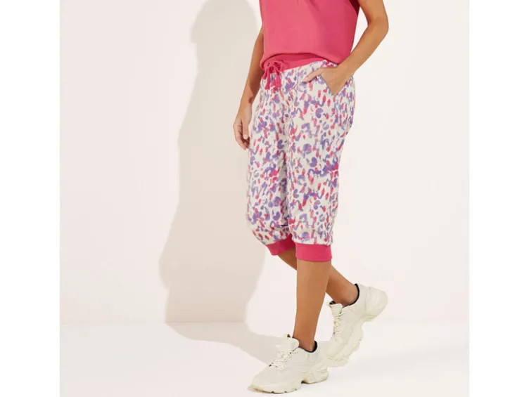 Damen Caprihose, normale Leibhöhe, mit Baumwolle