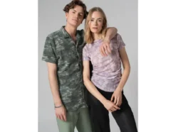 Damen Cargohose mit Satin-Effekt, schwarz