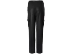 Damen Cargohose mit Satin-Effekt, schwarz