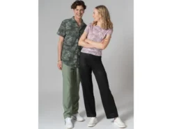 Damen Cargohose mit Satin-Effekt, schwarz