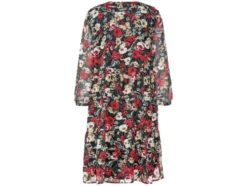 Damen Chiffonkleid, mit Rüschenbesatz