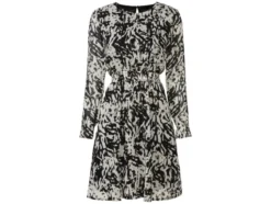 Damen Chiffon-Kleid mit transparenten Ärmeln