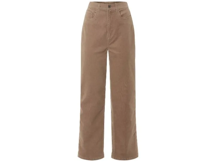 Damen Cordhose, weit und gerade geschnitten