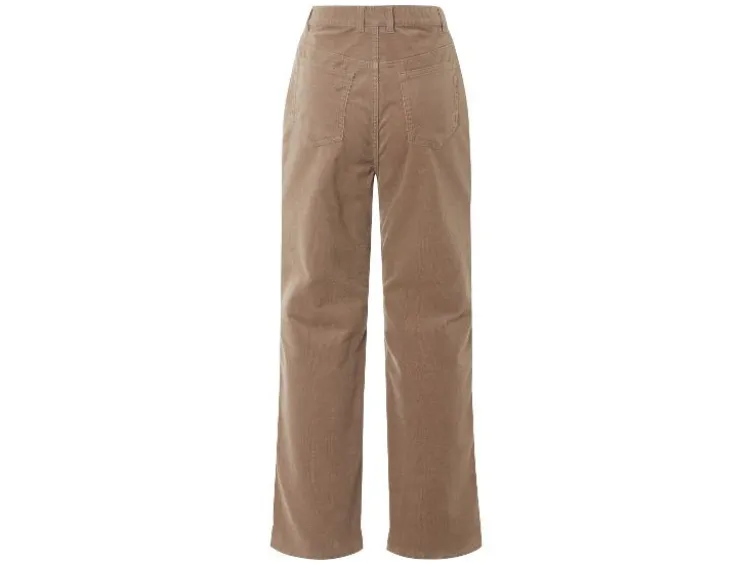 Damen Cordhose, weit und gerade geschnitten