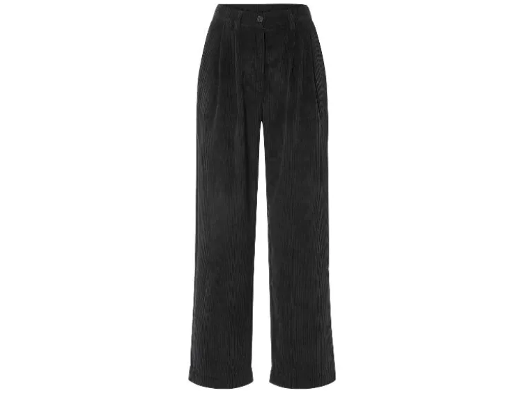 Damen Cordhose, weit und gerade geschnitten