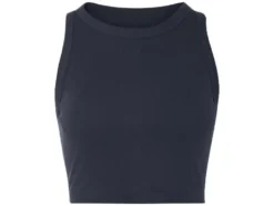 Damen Crop-Tops, 2 Stück, gerippt
