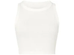 Damen Crop-Tops, 2 Stück, gerippt