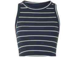 Damen Crop-Tops, 2 Stück, gerippt