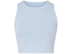 Damen Crop-Tops, 2 Stück, gerippt