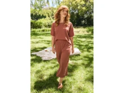 Damen Culotte in modischer Crinkle-Qualität