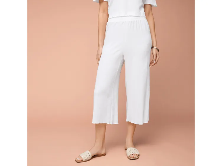 Damen Culotte in modischer Crinkle-Qualität