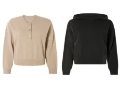 Damen Feinstrickpullover/ Feinstrick-Hoodie, leger geschnitten
