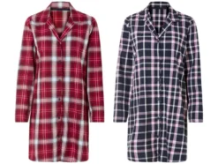 Damen Flanell-Bigshirt, mit Seitenschlitzen