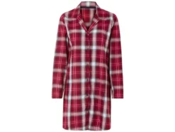 Damen Flanell-Bigshirt, mit Seitenschlitzen