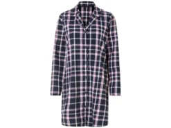 Damen Flanell-Bigshirt, mit Seitenschlitzen