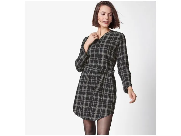 Damen Flanellkleid