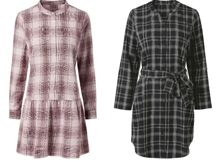 Damen Flanellkleid