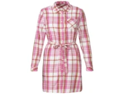 Damen Flanell-Longbluse aus reiner Baumwolle