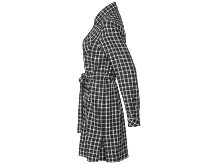 Damen Flanell-Longbluse aus reiner Baumwolle