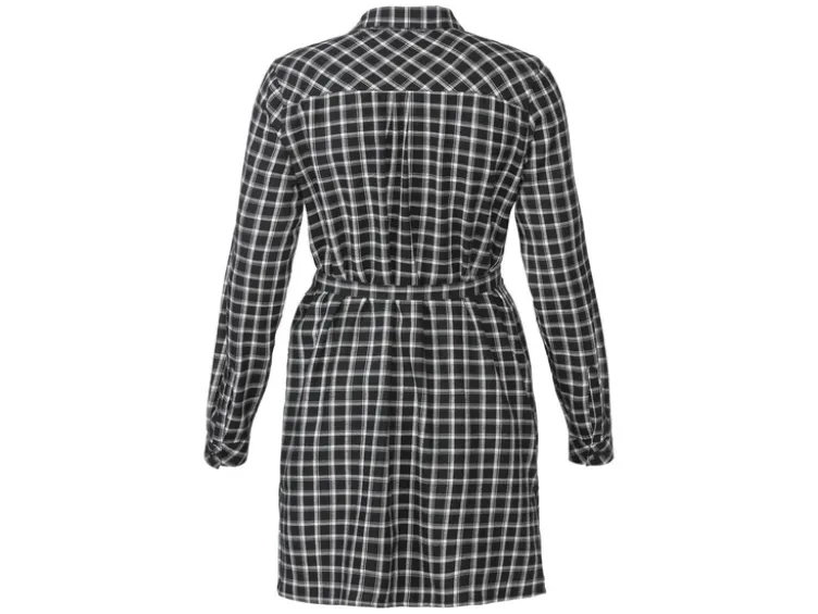 Damen Flanell-Longbluse aus reiner Baumwolle