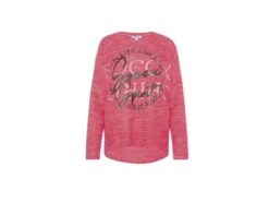 Damen Flauschpullover mit Glitterdruck