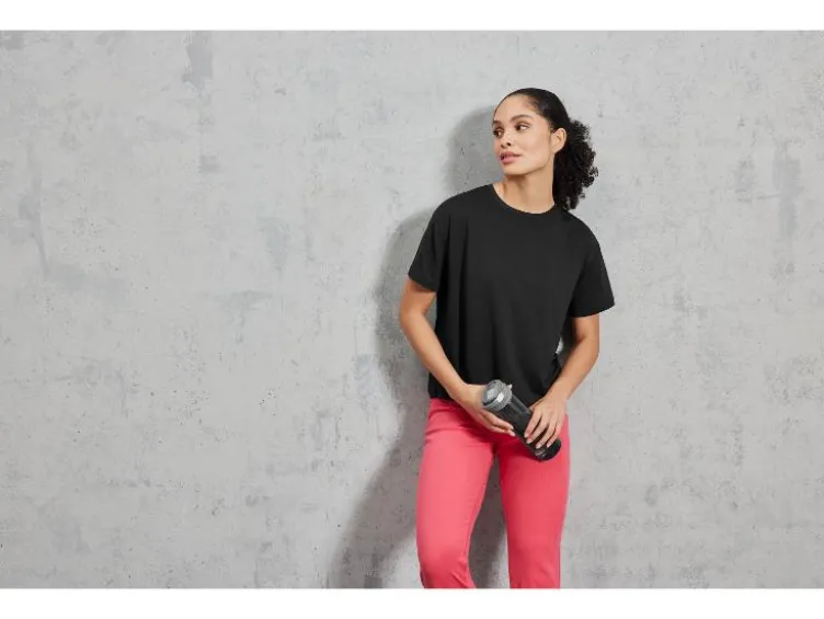 Damen Funktionsshirt, mit recyceltem Material