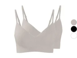 Damen Gerippte Bustiers, 2 Stück