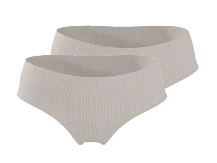 Damen Gerippte Hipster, 2 Stück
