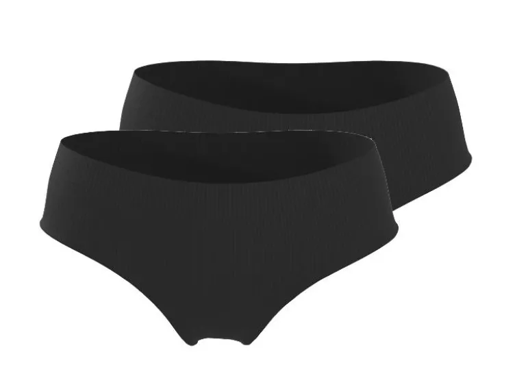Damen Gerippte Hipster, 2 Stück