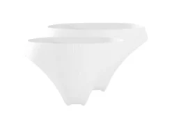 Damen Gerippte Minislips, 2 Stück