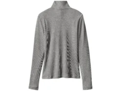 Damen Gerippte Rollkragenshirts, 2 Stück
