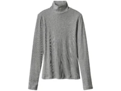 Damen Gerippte Rollkragenshirts, 2 Stück
