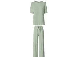 Damen Gerippter Premium Pyjama